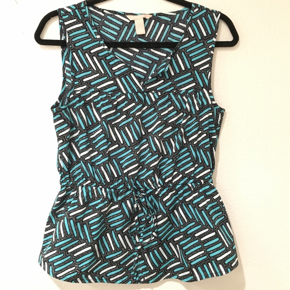 Banana Republic geometric pattern blouse